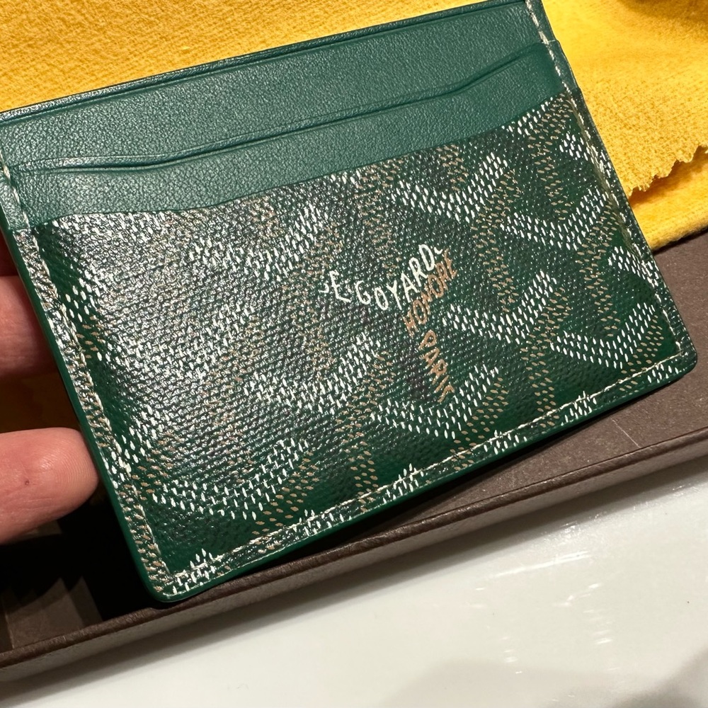 Goyard St. Sulpice cardholder wallet green
